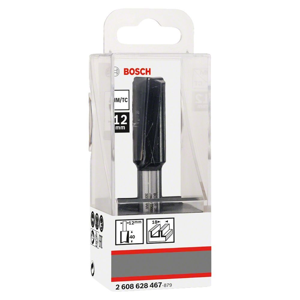 Fresa de Ranhurar Standard com Corte 18mm e Comprimento 40mm para Madeira e MDF 12mm D1 18mm L40mm G81mm Bosch
