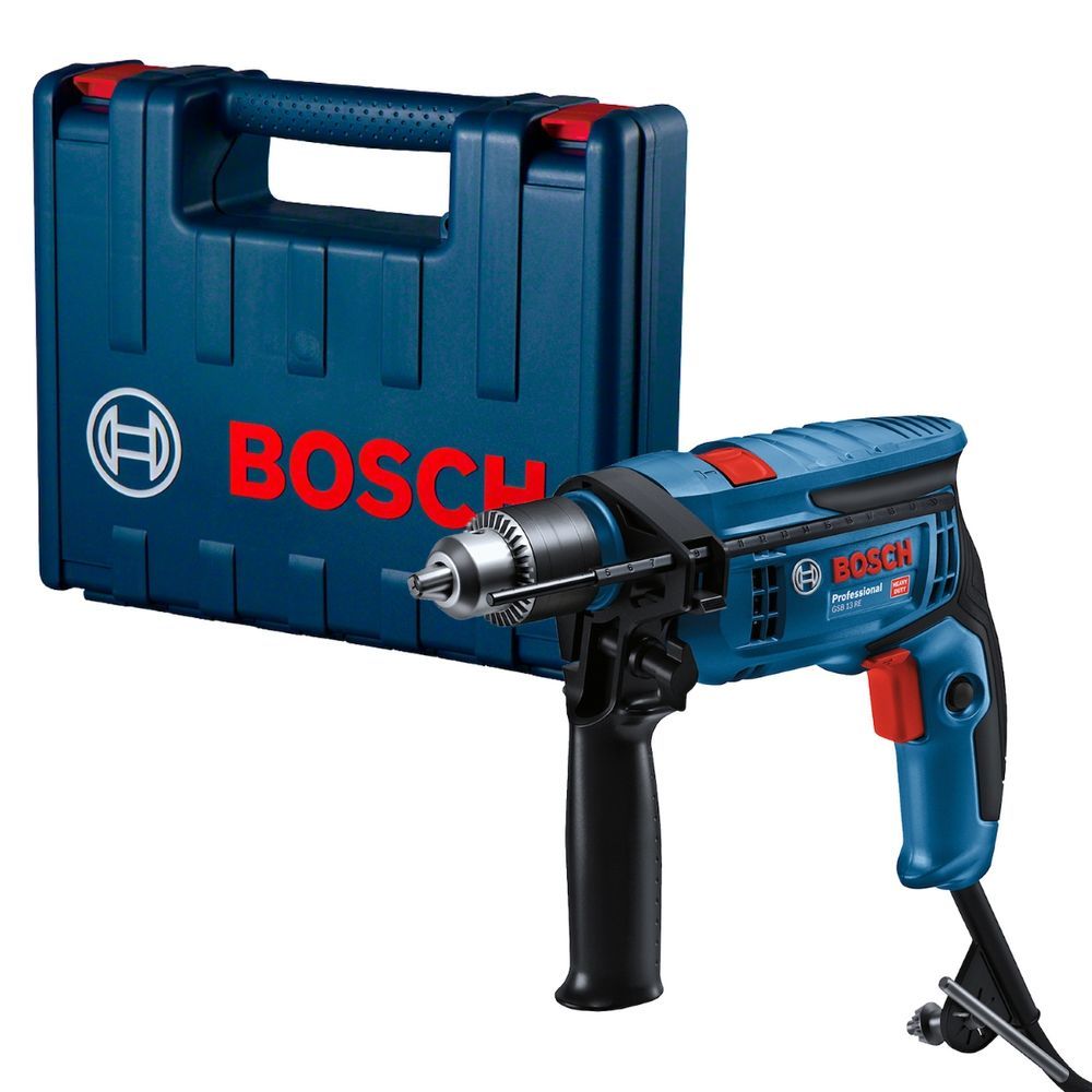 Furadeira de Impacto Bosch para Uso Profissional GSB 13 RE-M com Maleta 750W Amarelo 110V