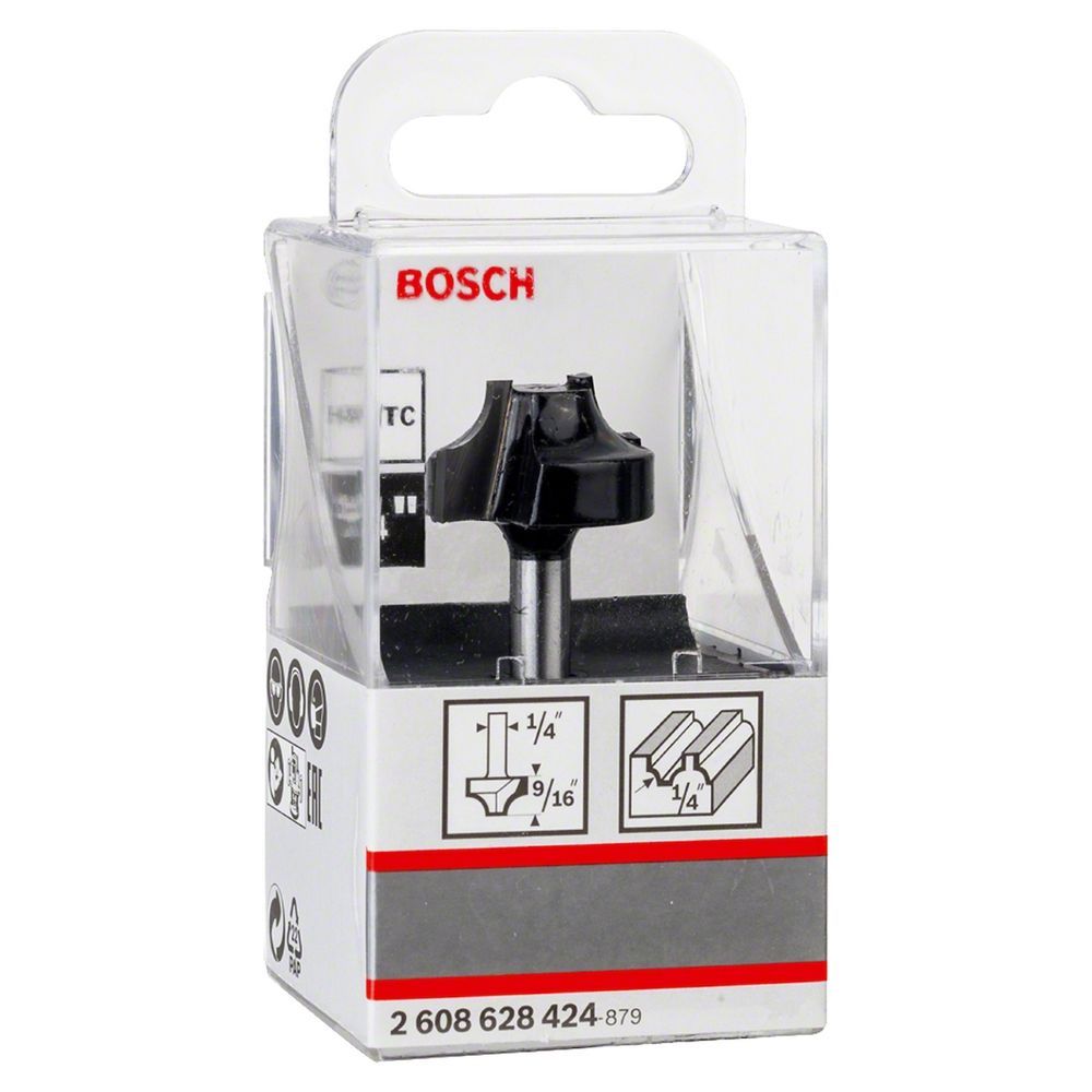 Fresa de Perfilar Standard 1-4'' 6,3x25,4x14mm G46mm com Alta Durabilidade em Carbeto de Tungstênio Bivolt Bosch