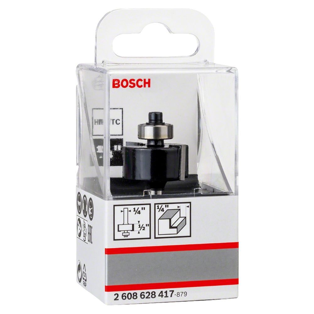 Fresa de Corte para Madeira Fresa de Ensamblar 1-4'' D1 25,4mm l 12,7mm g 54mm com Lâminas de Carbeto e Rolamento