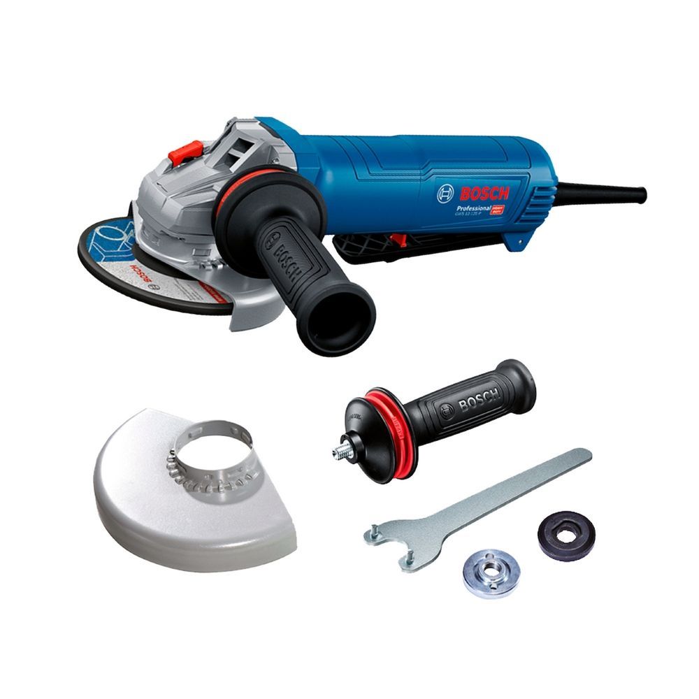 Esmerilhadeira Angular GWS 12-125 P com 1200W e Gatilho Homem-Morto Preto Bosch