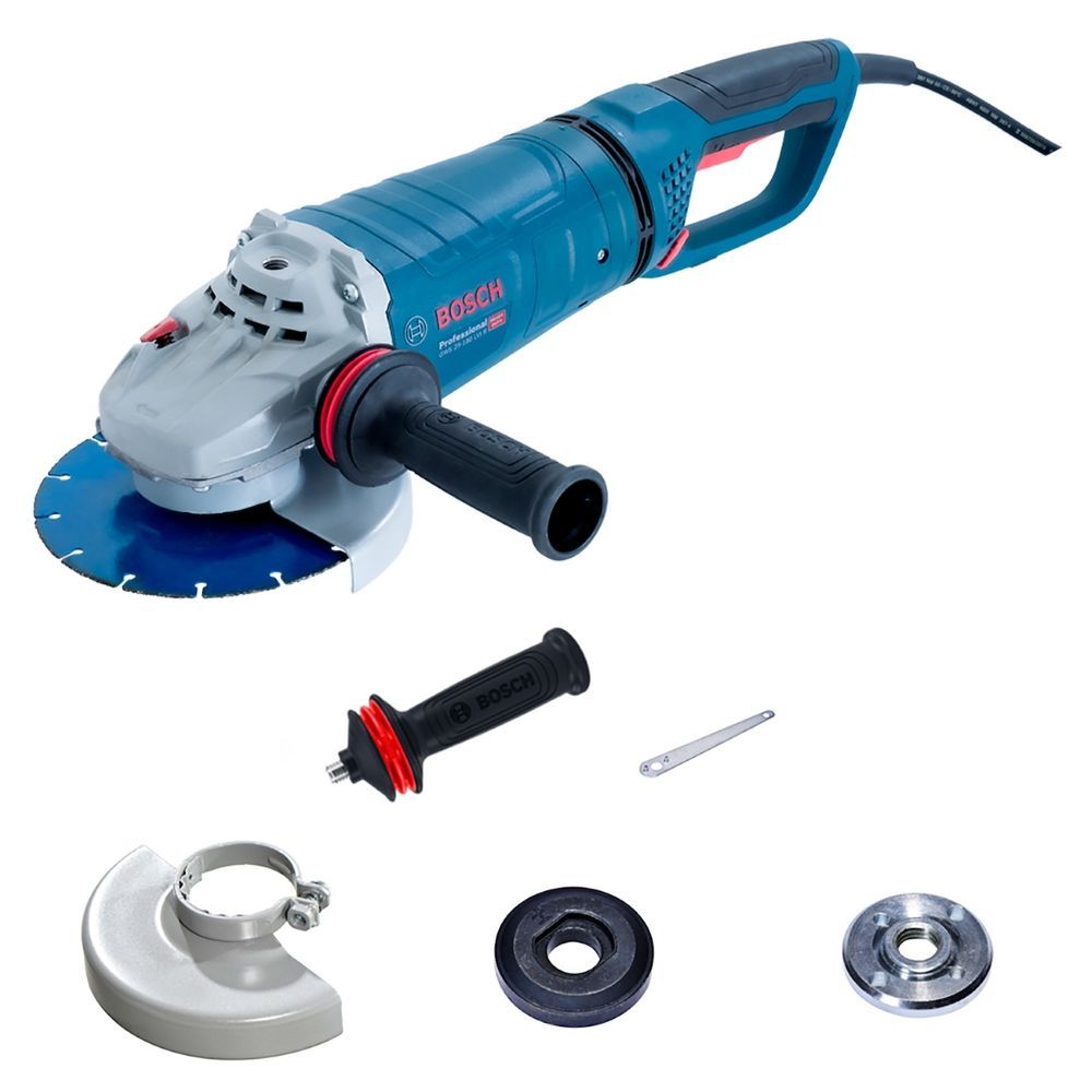 Esmerilhadeira GWS 25-180 LVI R com Motor 2500W e Sistema Kickback Control Preto Bosch