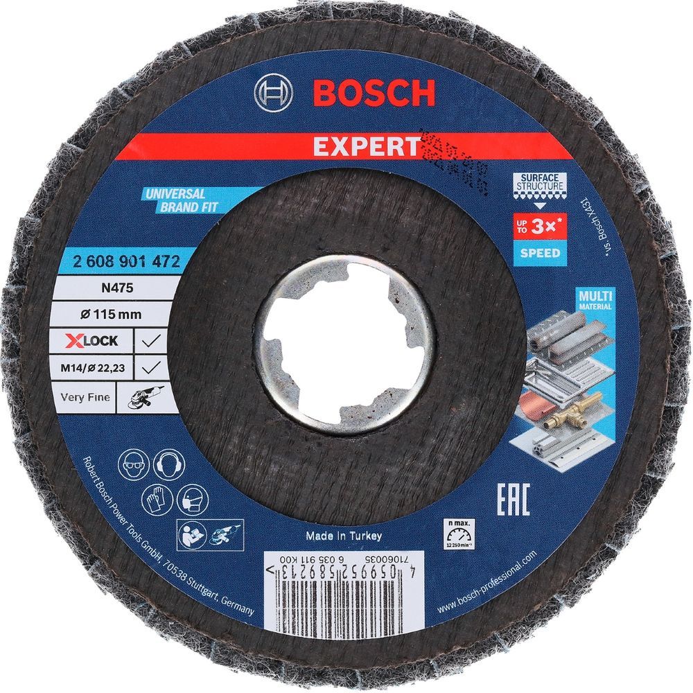 Disco Flap SCM Expert N475 com Tecnologia Bosch Surface Structure 115mm Muito Fino Kit 10 Unidades Bosch