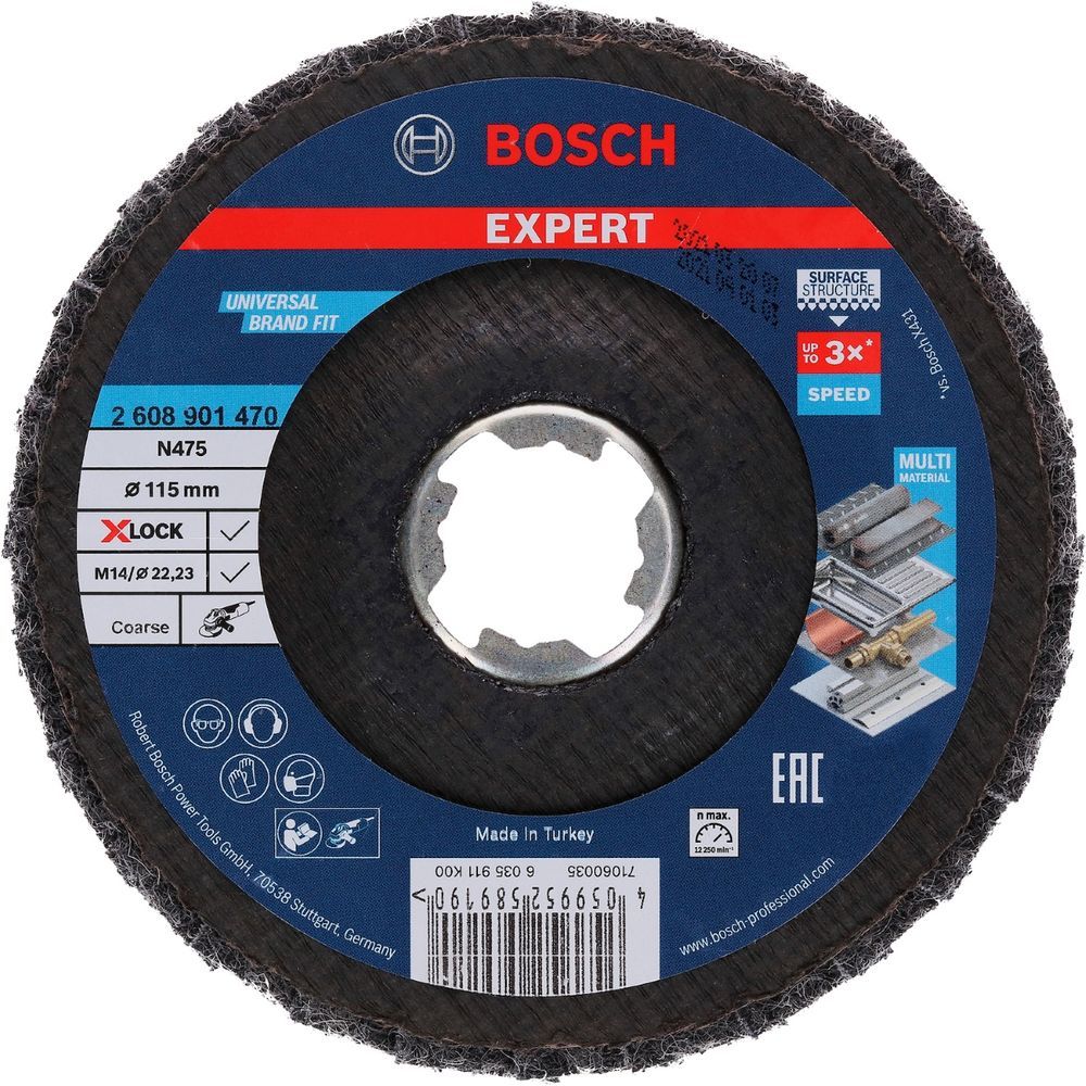 Disco Flap SCM Expert N475 115mm Grosso com Estrutura Tridimensional Bosch Surface Structure 10 Unidades Bosch