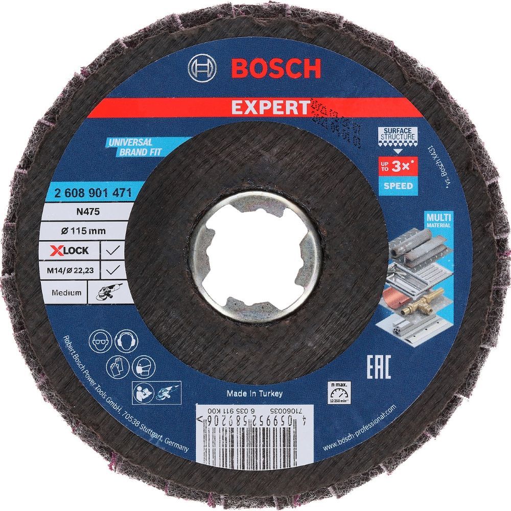 Disco Flap SCM Expert N475 115mm Médio com Tecnologia Bosch Surface Structure 10 Unidades Bosch