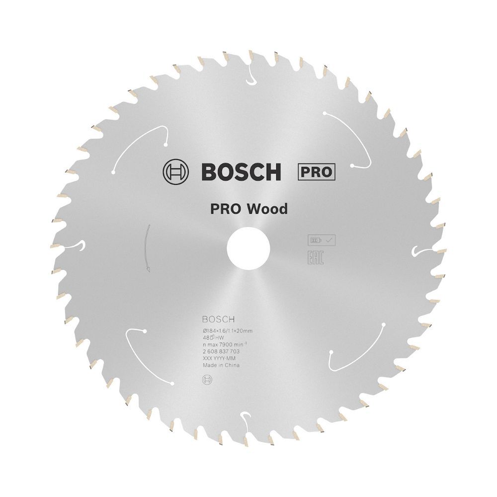 Disco de Serra Circular Pro Wood Cordless Corte Extrafino Bivolt 184mm 48 D Bosch