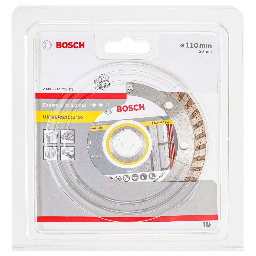 Disco Diamantado Expert For Universal para Cortes Precisos em Concreto e Alvenaria 110x20x8mm Prata Bosch