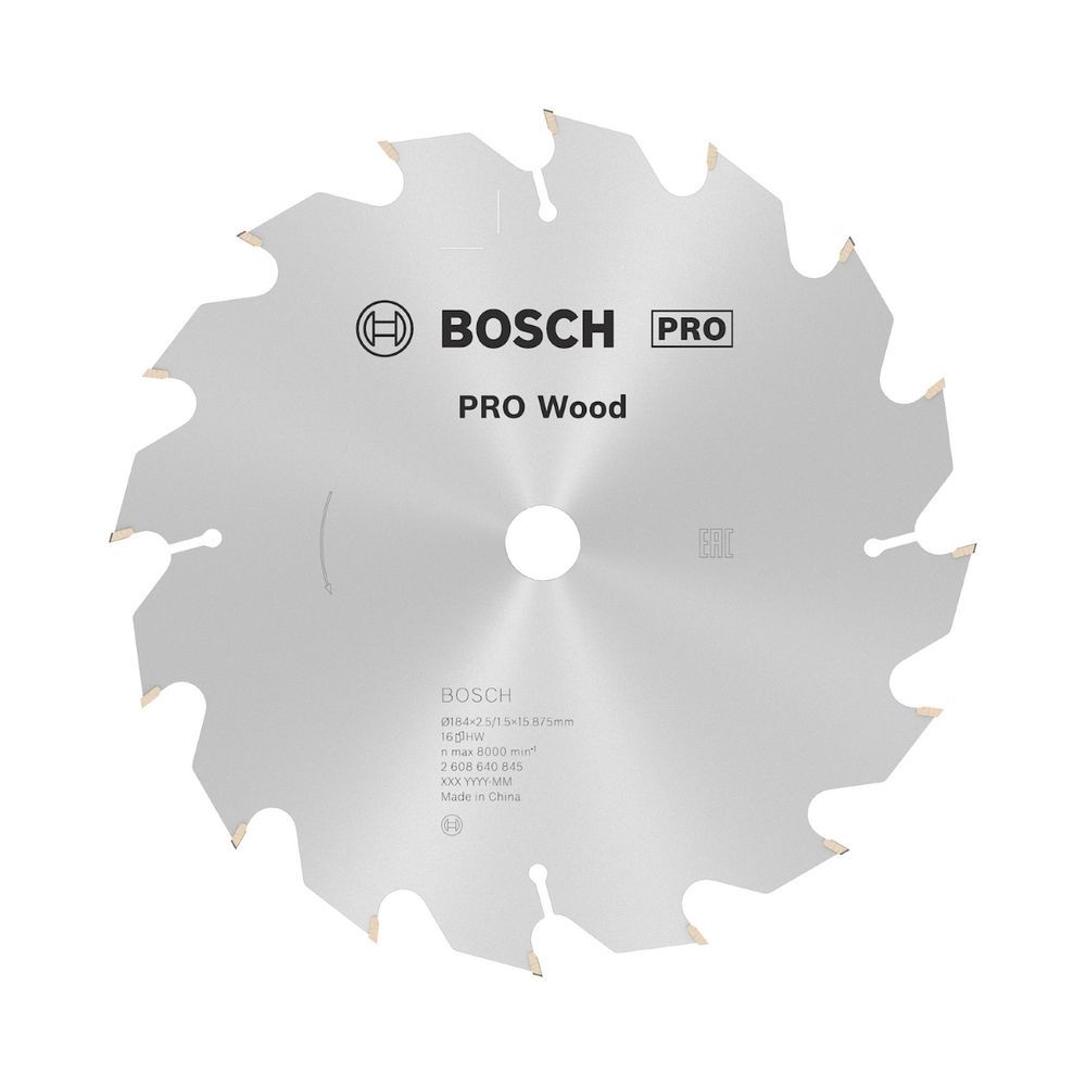 Disco de Serra Circular Pro Wood Cortes Rápidos em Madeira Macia com 16 Dentes Aço Temperado SK5 Bosch