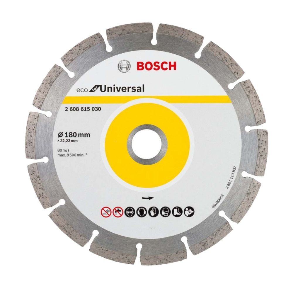Disco Diamantado Eco For Universal 180X22,23X2,2X7MM Cortes Precisos em Concreto e Alvenaria Segmentos Sinterizados