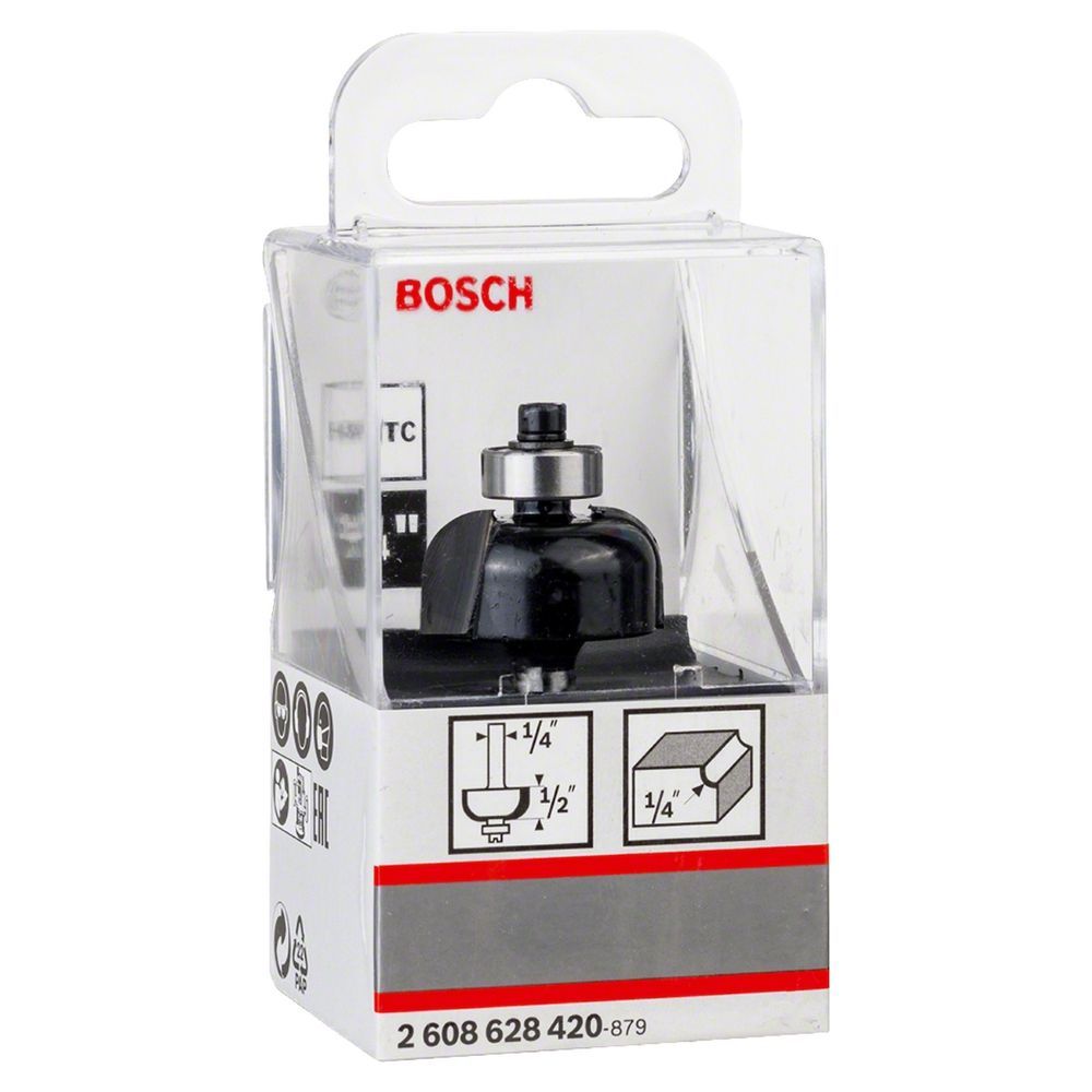 Fresa de Meia-cana G54mm 6,3x25,4x12,7mm com Rolamento Guia Integrado 1-4 Polegada Bivolt Bosch