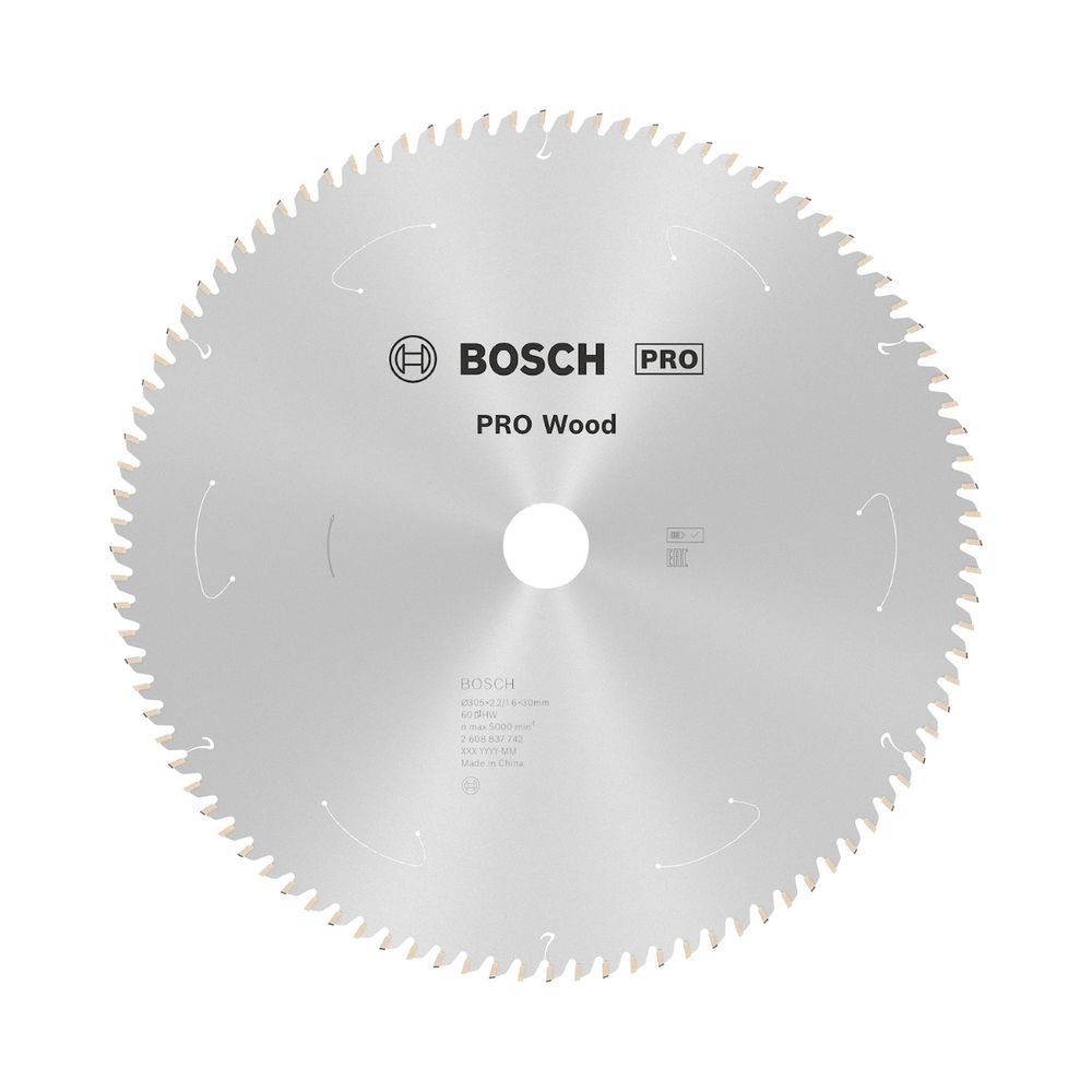 Disco de Serra Circular Pro Wood Cordless 305MM 60 Dentes Corte Extrafino para Madeira com Bateria Bosch