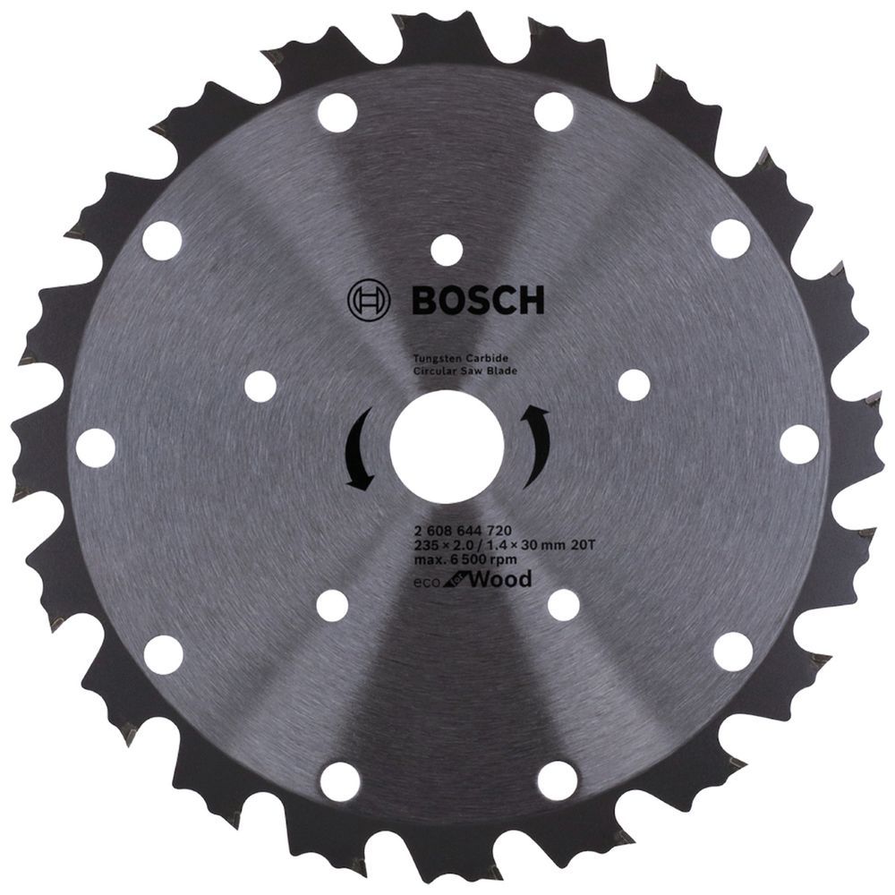 Disco de Serra Circular Coolteq Cortes Precisos Corpo Extra Fino 235MM 20 Dentes Azul Bosch
