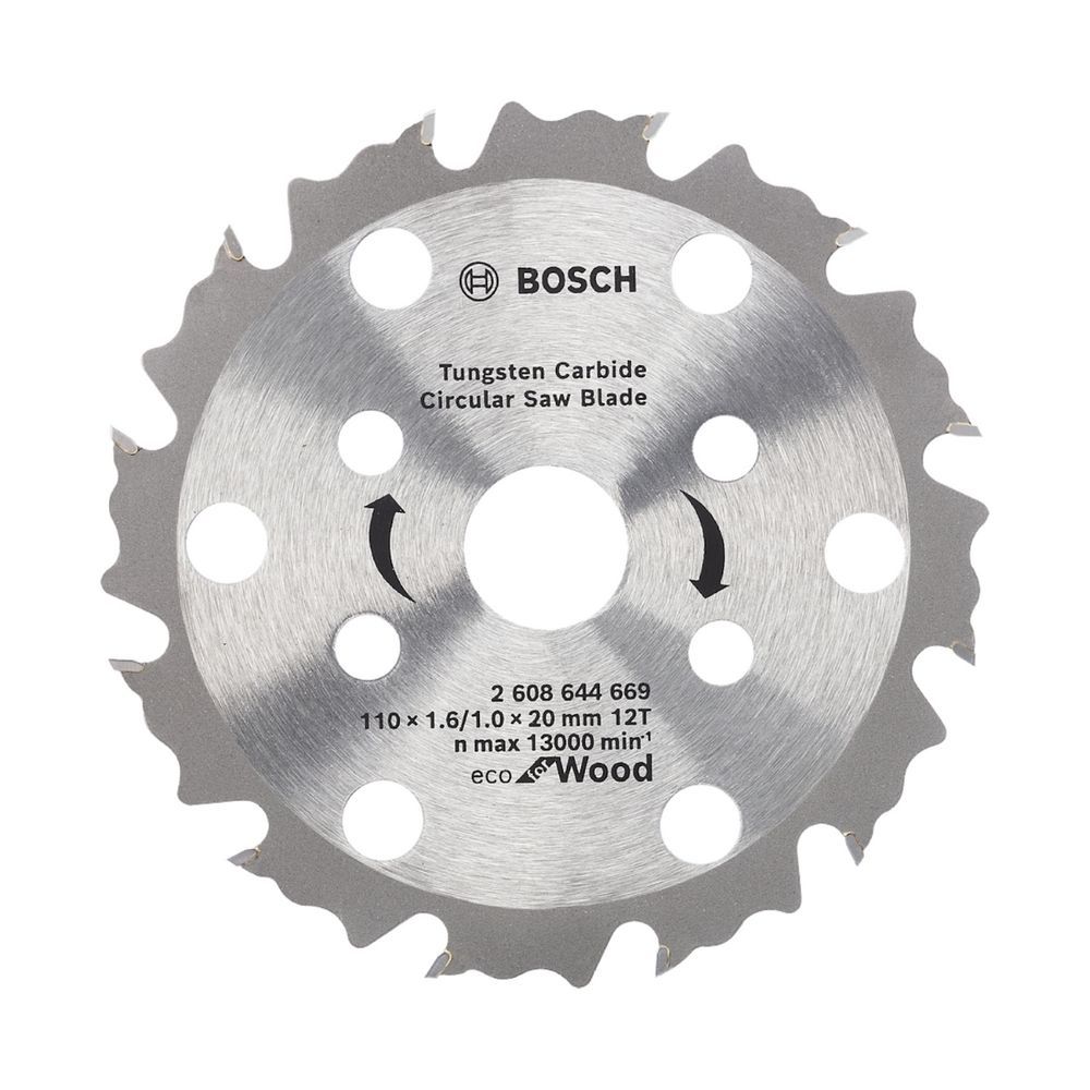 Disco de Serra Circular Eco Coolteq Cortes Precisos em Madeira Corpo Extra Fino e Orifícios de Resfriamento Bosch