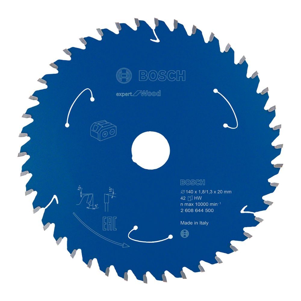 Disco de Serra Circular Expert For Wood Cordless 42D com Espessura Extra Fina para Reduzir Atrito e Consumo de Energia