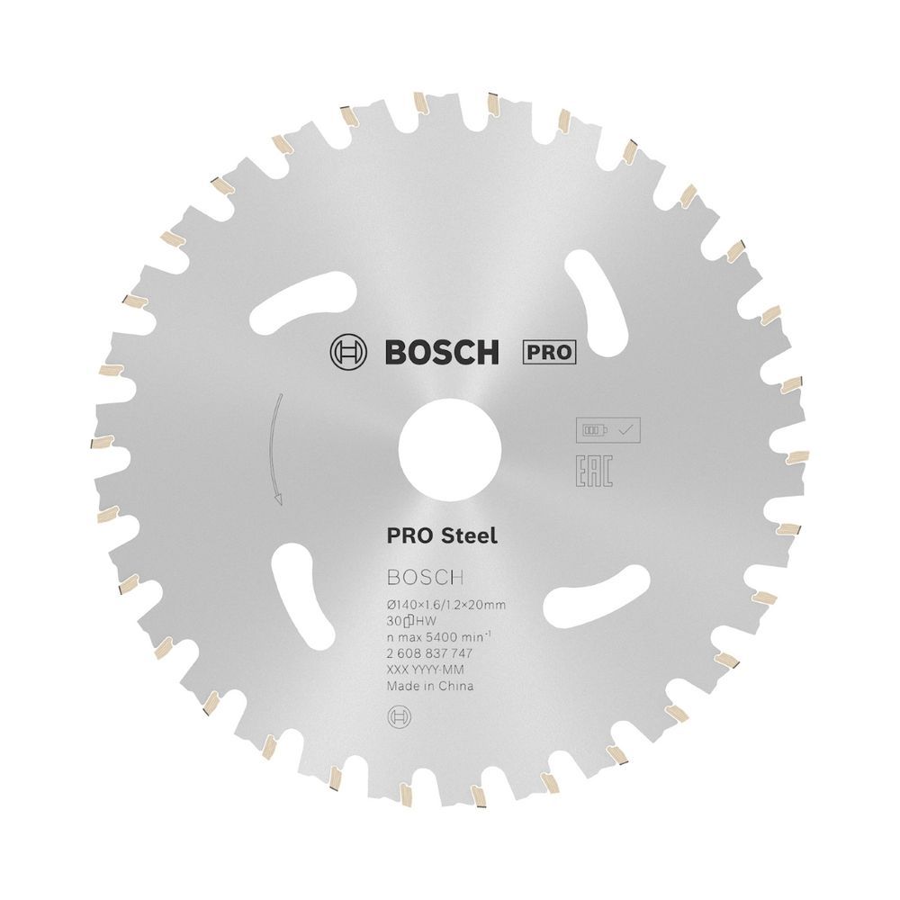 Disco de Serra Circular Pro Steel Cordless 140mm 30D Corte em Metais Espessura Extra Fina Bosch