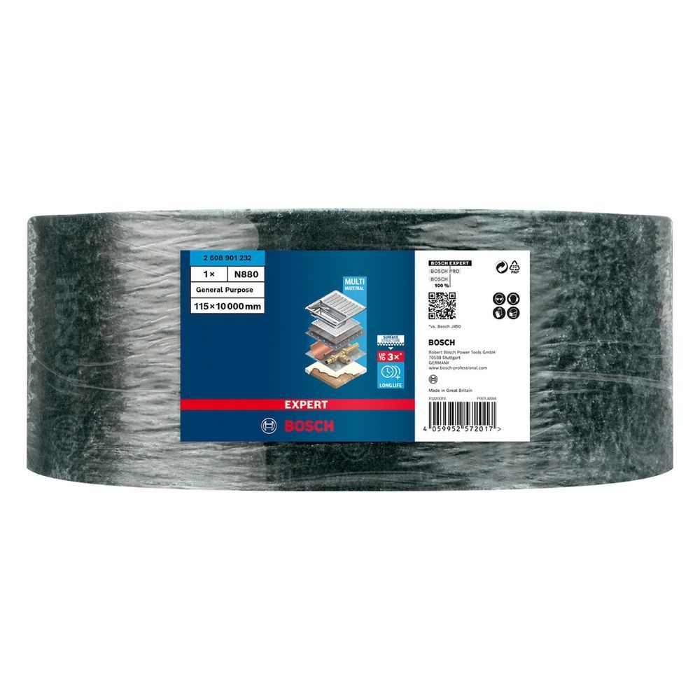 Disco Abrasivo Expert N880 115MM X 10M Multiuso com Tecnologia Surface Structure Cinza Bosch
