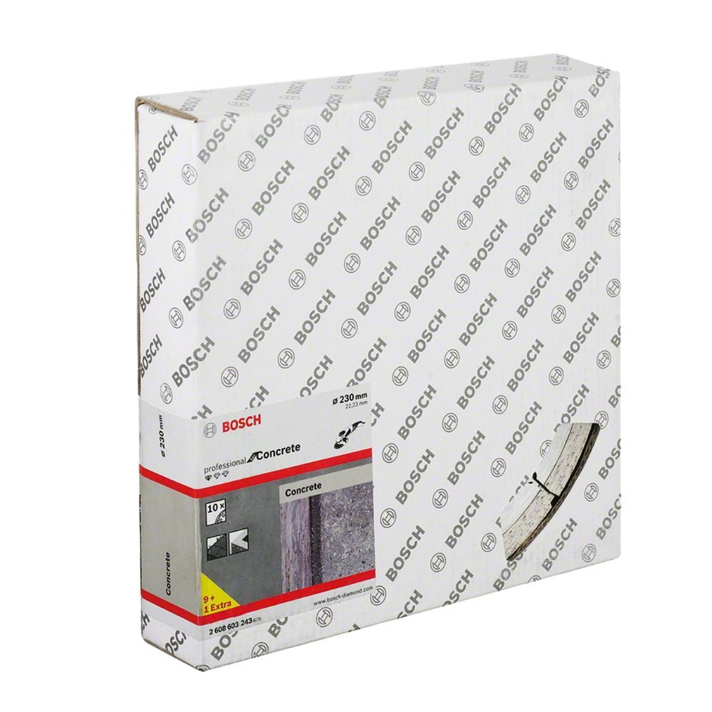 Disco de Corte Diamantado Std Concrete com Corte Preciso em Concreto Matriz de Diamante Cinza Bosch