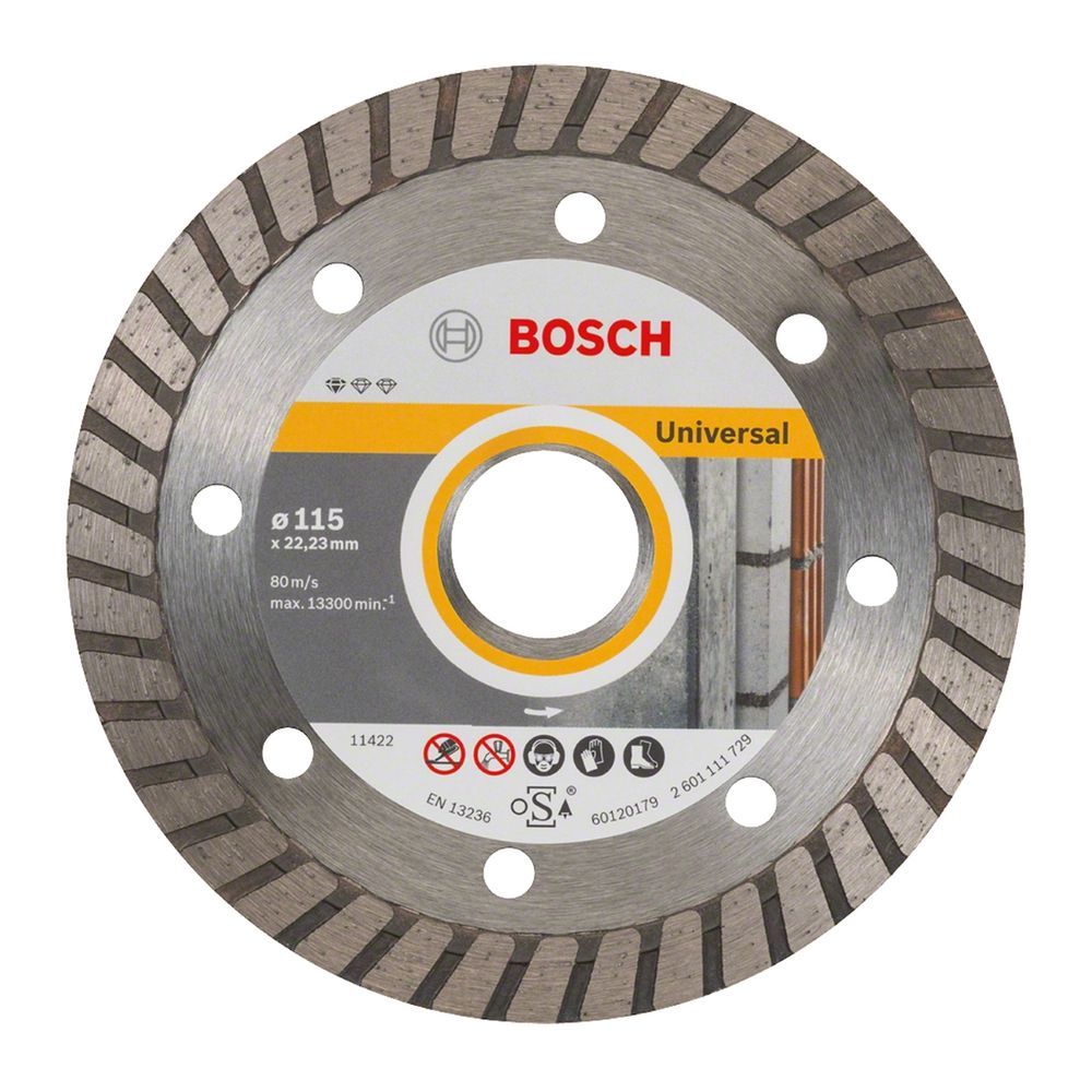 Disco de Corte Diamantado Standard For Universal Turbo Alta Precisão 115x22,23x2x10mm Prata Bosch