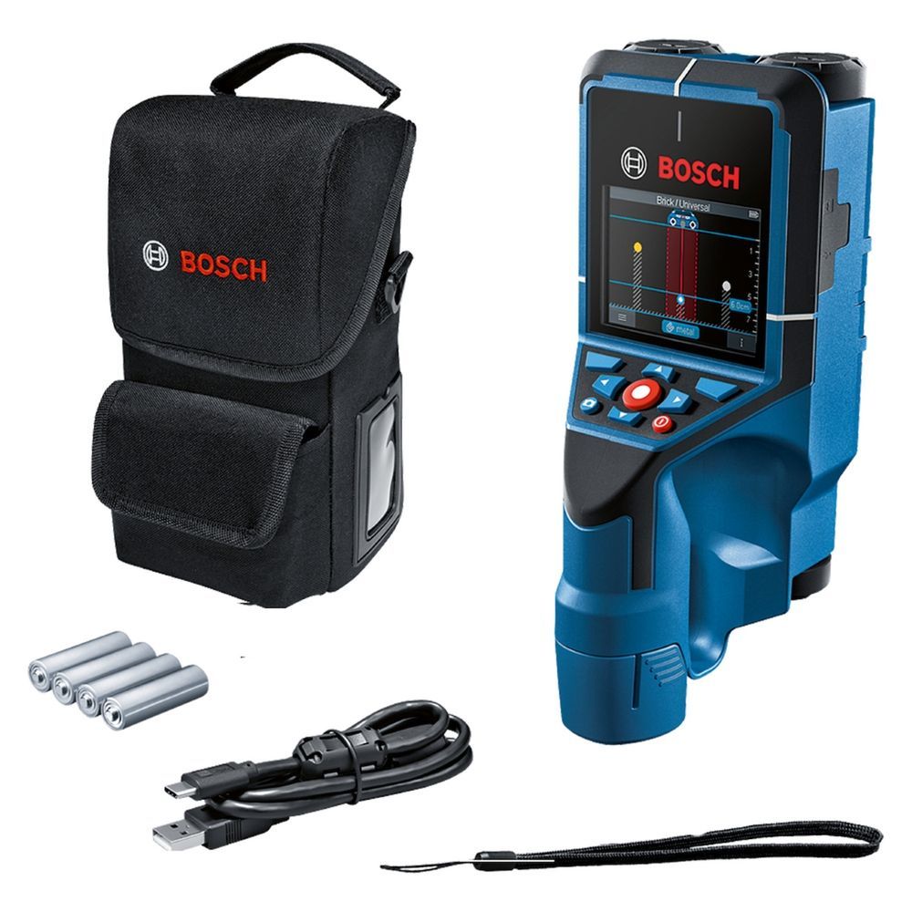 Detector de Parede D-tect 200 C com Scanner Até 200 mm e Detecção de Metais e Fios Energizados Preto Bosch