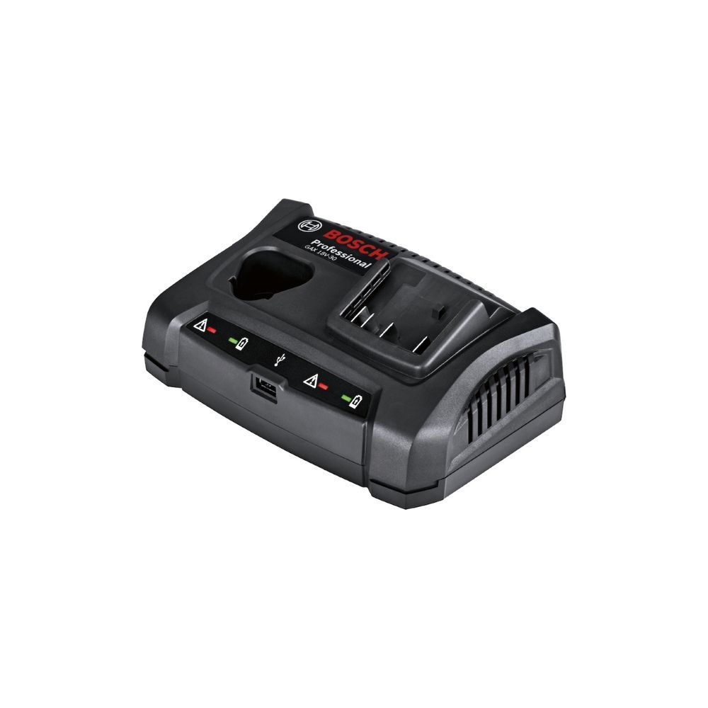 Carregador de Baterias GAX 18V-30 com Carregamento Sequencial de 3A e Entrada USB 2,1A 220V Bosch