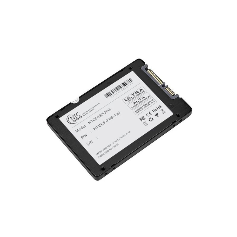 SSD 120GB 2.5 SATA III Alto Desempenho Leitura 530MB-S Gravacao 450MB-S Baixo Consumo NTC
