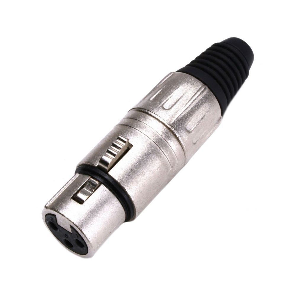 Plug XLR L3FNN01 com Acabamentos e Contatos Niquelados e Resistência à Corrosão Santo Angelo