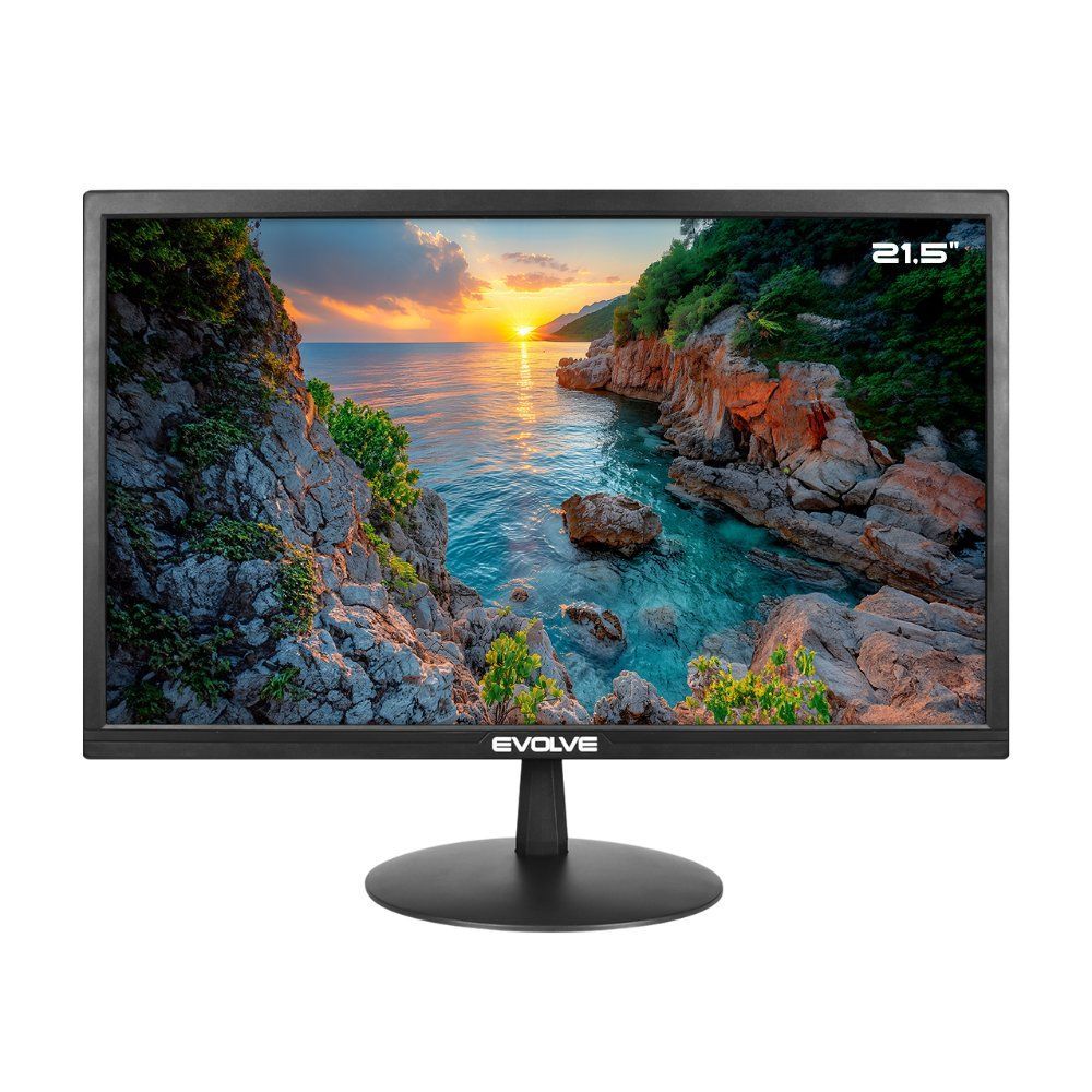 Monitor LED Ev215 21,5" Full HD IPS 75HZ HDMI VGA Preto Tempo de Resposta 2ms Contraste 5000:1 Evus