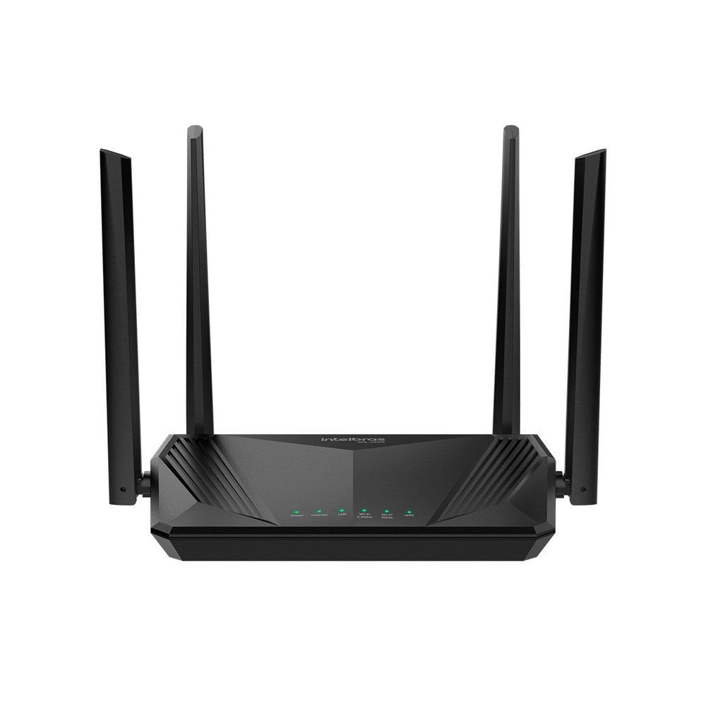 Roteador W6-1500 Wi-Fi 6 Dual Band com 4 Portas Gigabit Preto Intelbras