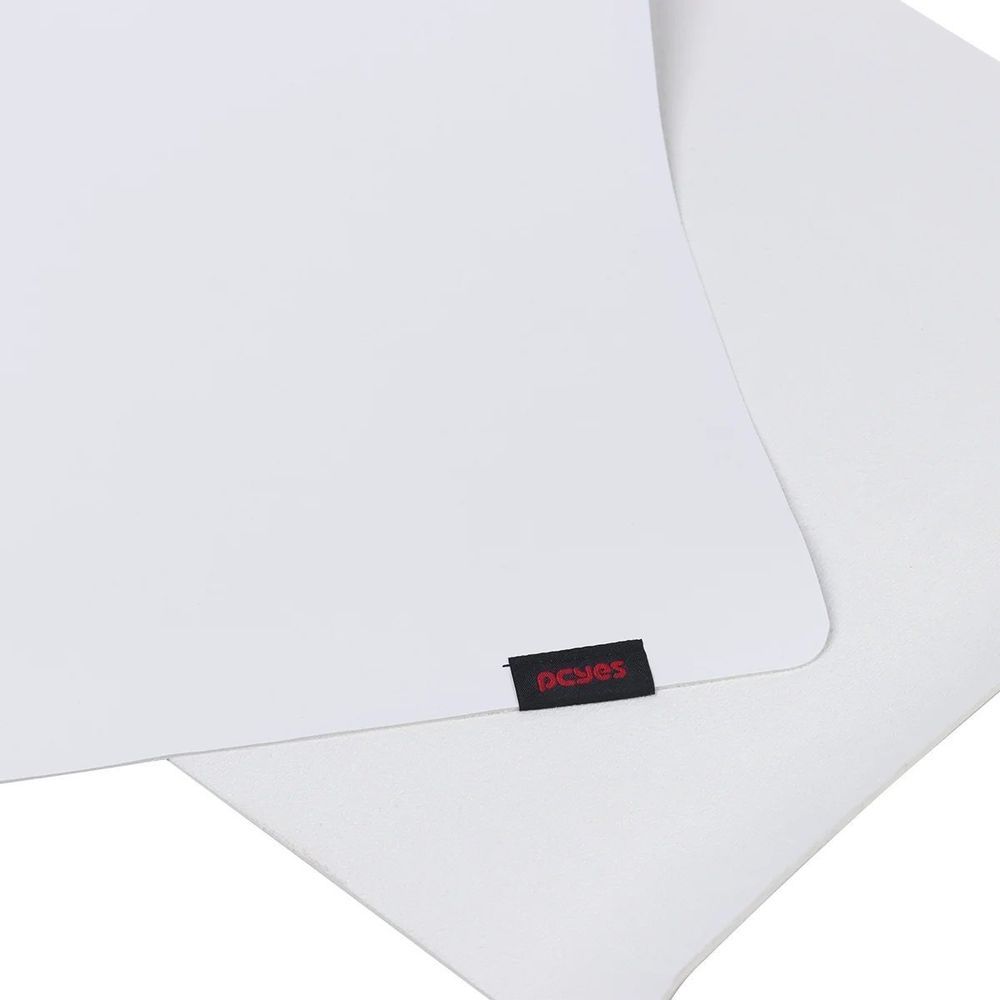 Mouse Pad Exclusive Superfície Espaçosa com Base em Suede Antiderrapante Branco Pcyes
