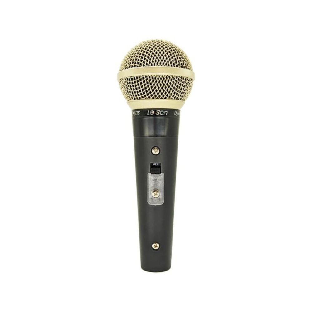 Microfone Dinâmico Sm58 Plus com Resposta Metálica e Cabo 5 Metros Preto Leson