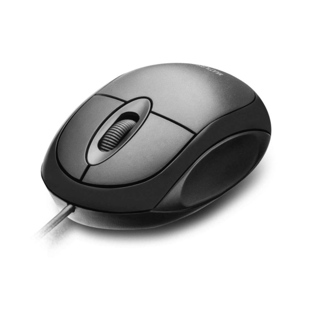 Mouse MF100 Óptico USB 1200 DPI Cabo 1M Ergonomia para Escritório e Navegação Web Preto Multi