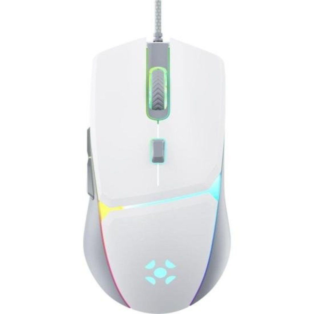 Mouse Gamer Fortrek Crusader com 12800 DPI e Iluminação LED em 13 Modos Branco