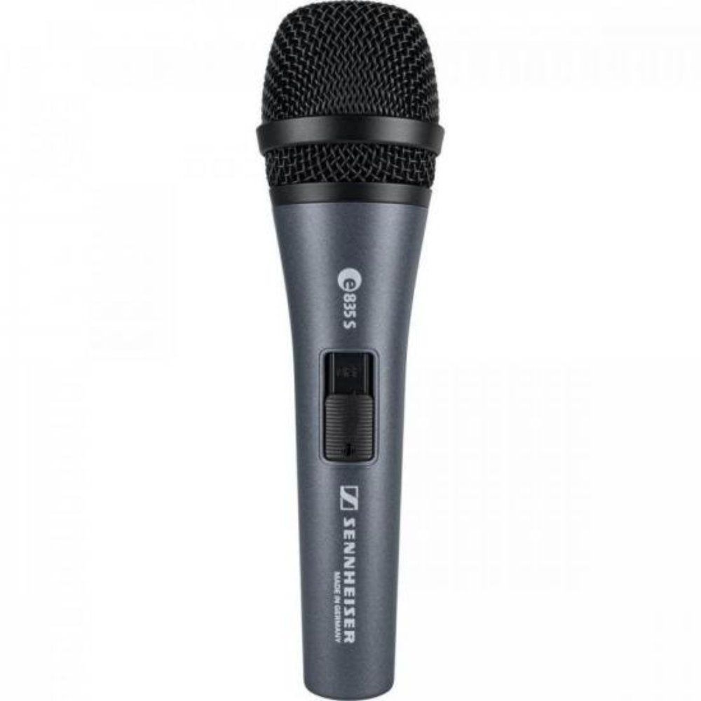 Microfone E835-s Dinâmico Cardioide com Alta Clareza e Construção em Metal Cinza Sennheiser