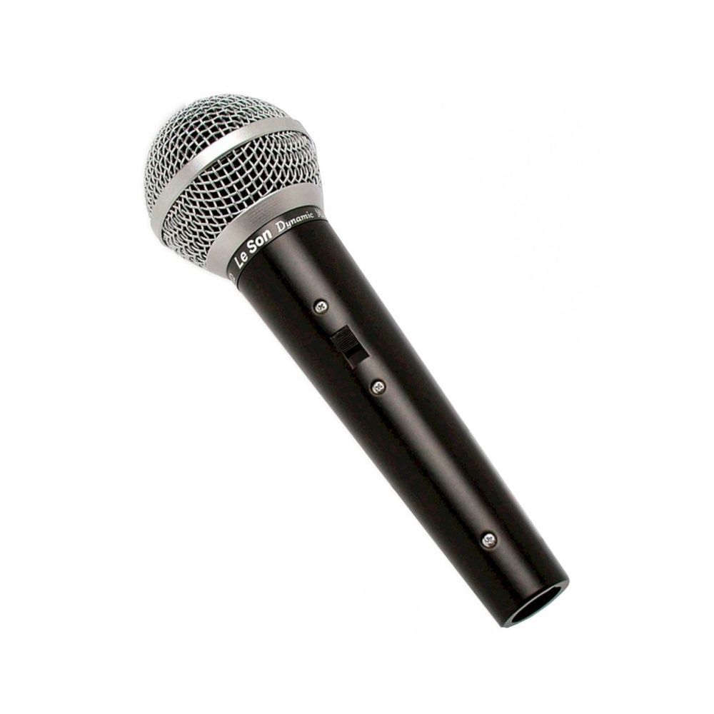 Microfone LS-50 Unidirecional Cardióide com Corpo Metálico e Cabo 5m Inox Leson