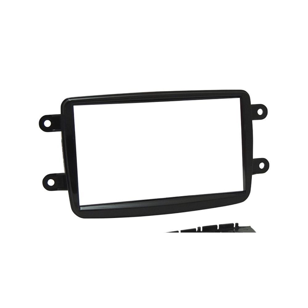 Moldura 2 Din Preto Piano Compatível com Renault KWID CAPTUR DUSTER SANDERO LOGAN Aplicação Automotiva Fiamon