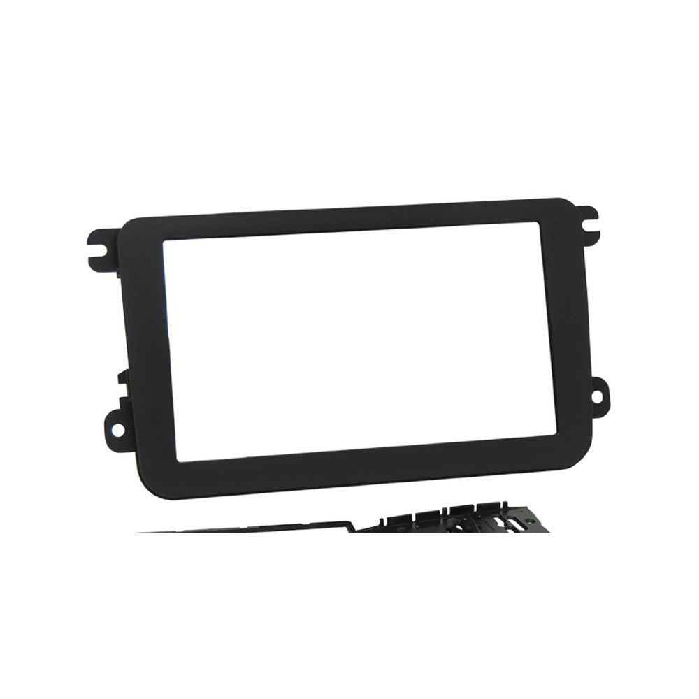 Moldura 2 Din Fiamon Compatível com VW Jetta Amarok Novo Fusca 2012 em Diante Tiguan 2007-2010 e Gol G7 Preta Fiamon