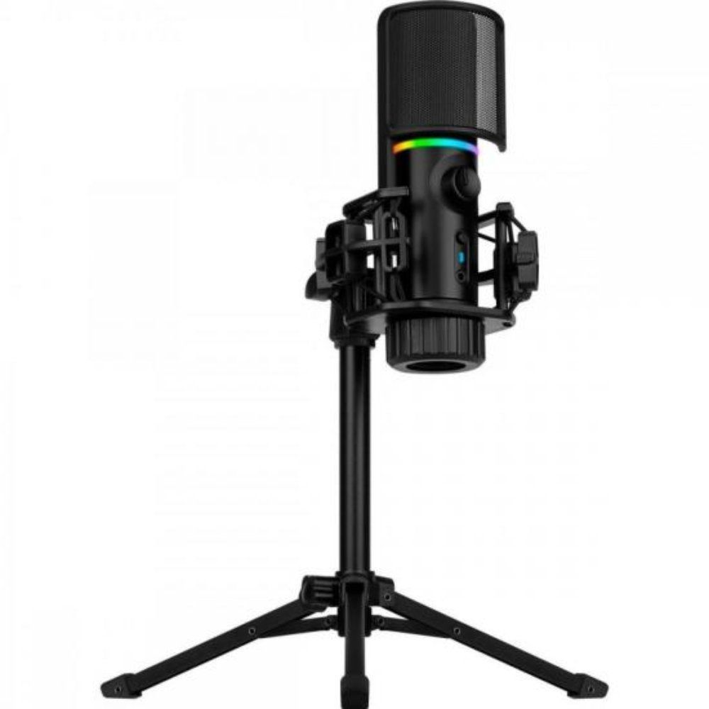 Microfone Gamer Streamplify Mic Tripod RGB com USB 2.0 Tipo a e Jack 3,5mm Preto