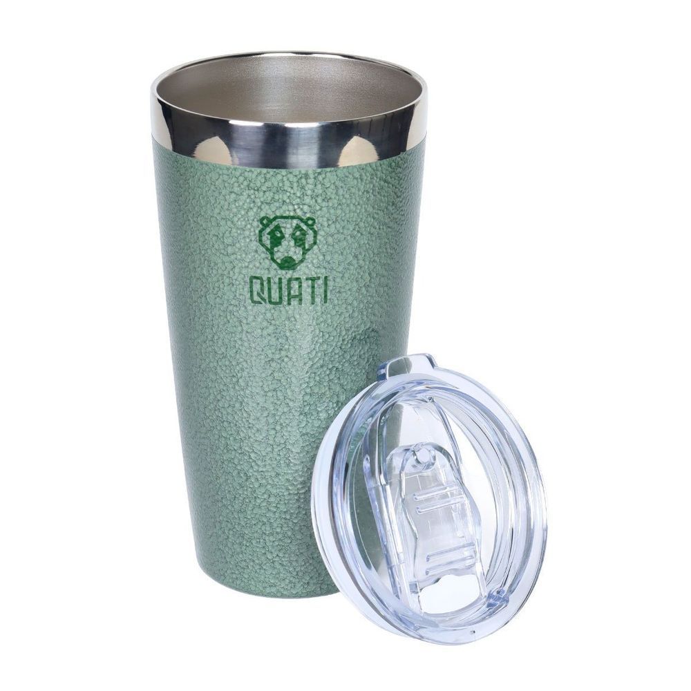 Copo Térmico Cv2st473ml Mantém Temperatura Aço Inoxidável Parede Dupla para Lazer e Trabalho Verde Quati