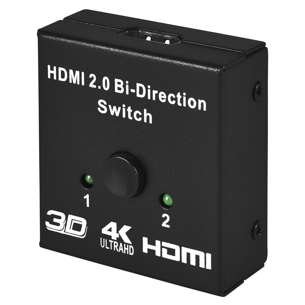 Divisor HDMI Evus C-081 Seletor 2 Saídas 1 Entrada 4K 1080P Full HD Conectividade HDMI 1,8m Preto