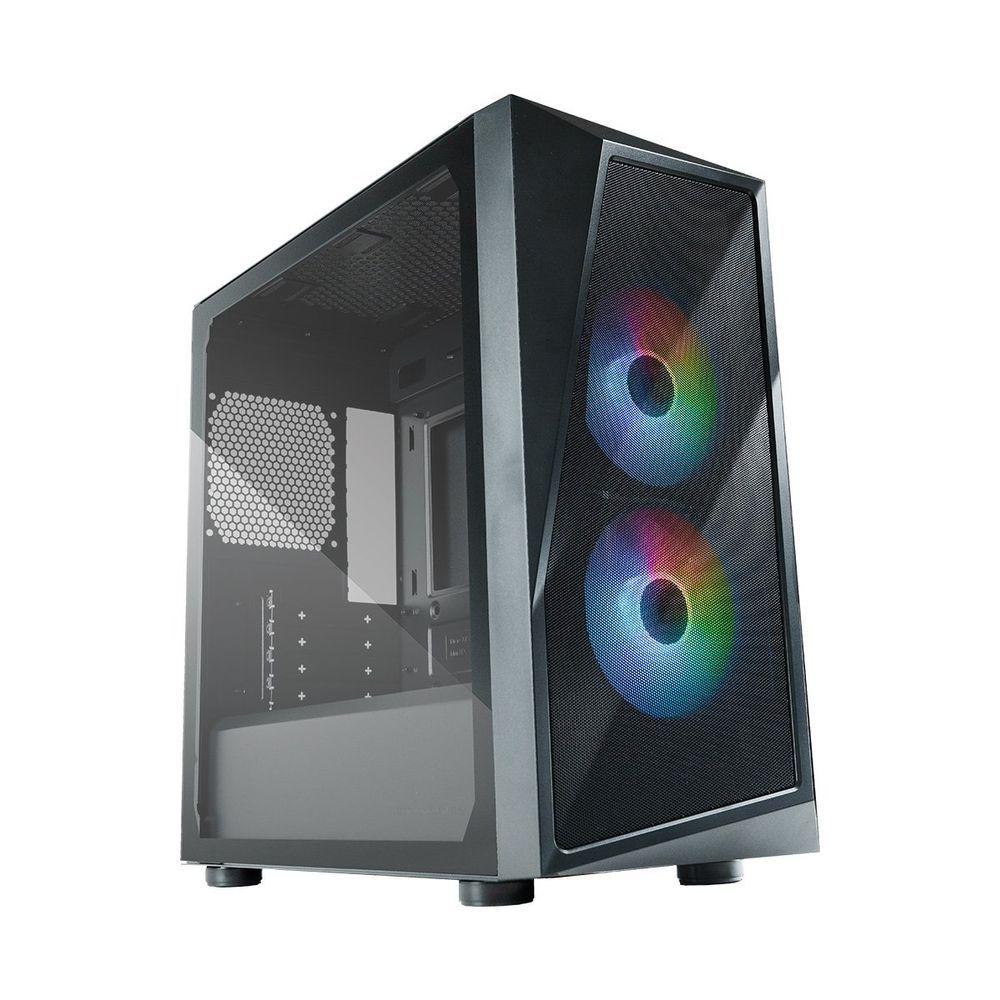 Gabinete Gamer CP320-KGNN-S00 Mid Tower Mini-ITX e Micro-ATX Vidro Temperado com Fans ARGB 120mm Preto Cooler Master