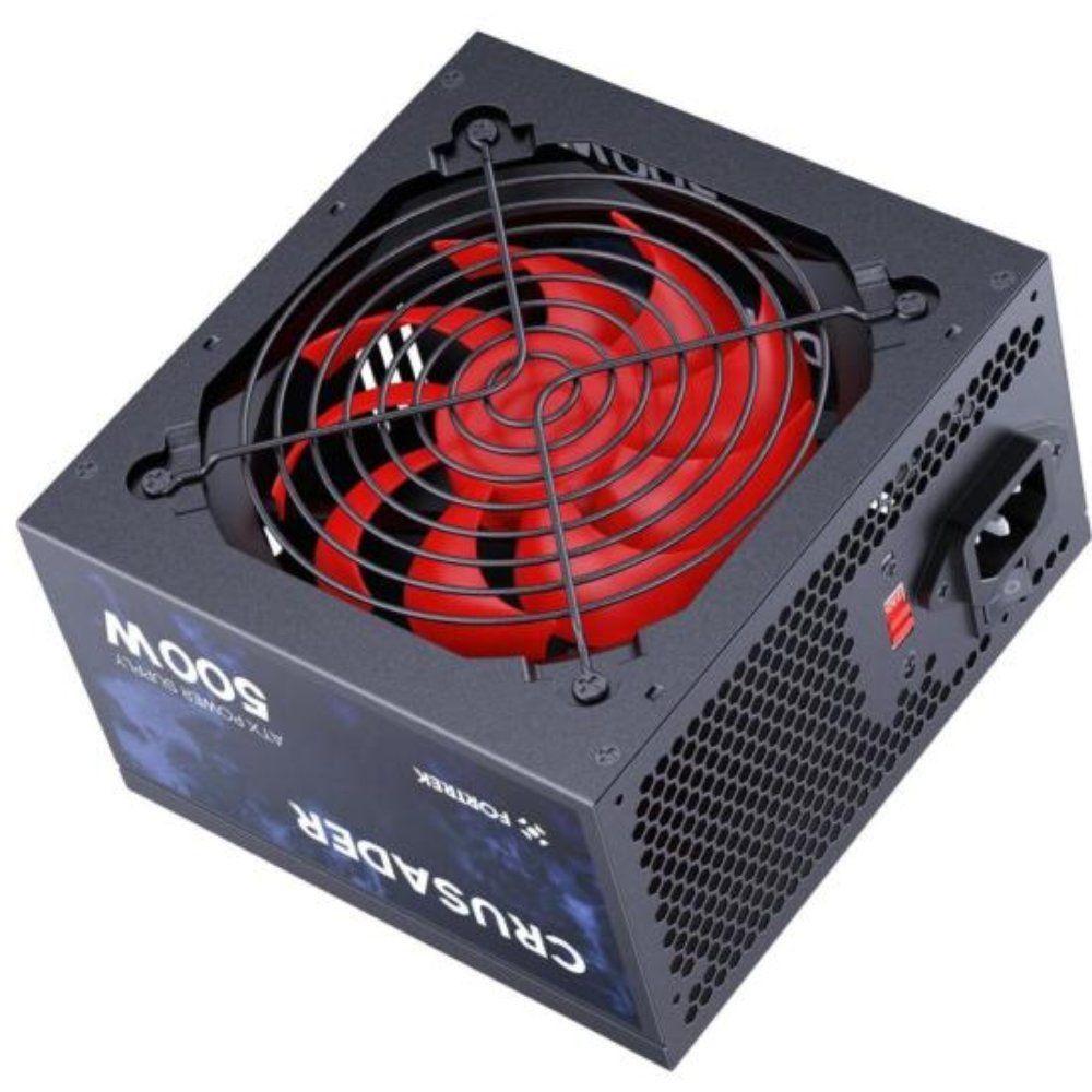 Fonte Gamer ATX Crusader 500W com Alta Eficiência e Desempenho Confiável Preto Fortrek
