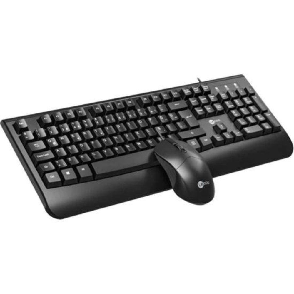 Kit Teclado e Mouse CM105 com Teclas Altas e Design Ergonômico Preto Lecoo