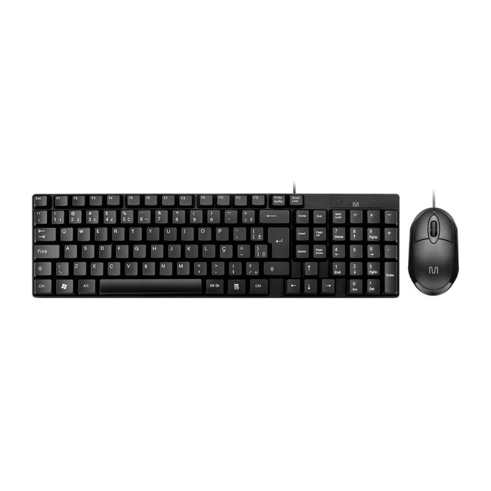 Kit Teclado e Mouse TC309 com Teclas Chocolate e Resistência a Líquidos Preto Multi