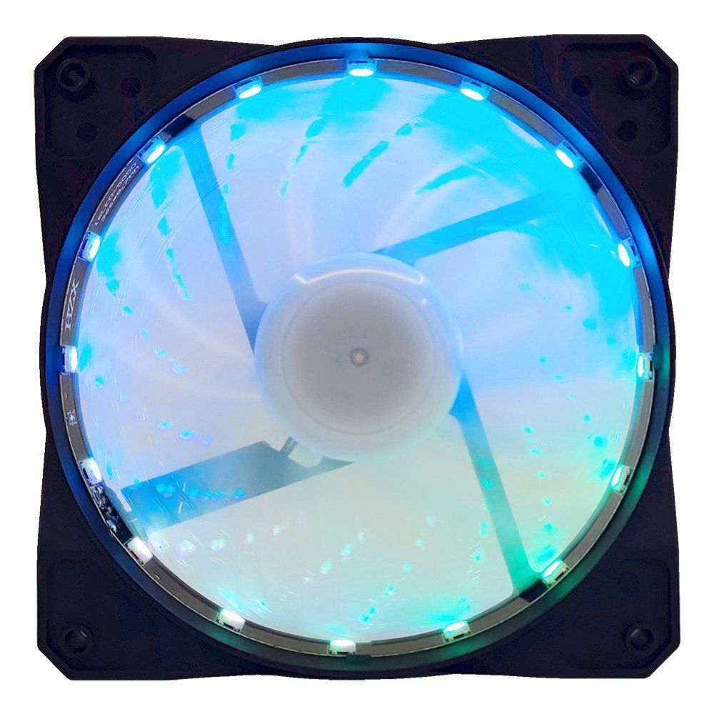 Kit Cooler Fan FK-12R com Iluminacao RGB Controle Remoto 4 Ventoinhas 120mm Preto Evus