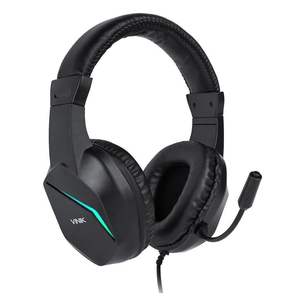 Headset Gamer Vinik Blade III USB com LED Rainbow e Controle de Volume para PC Transparente