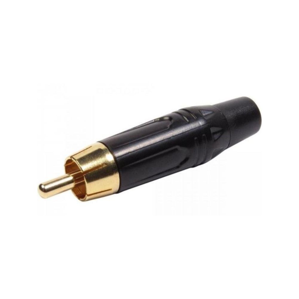 Plug RCA PCT-PGRc0023 Estrutura Resistente e Durável com Ponta Gold Preto Storm