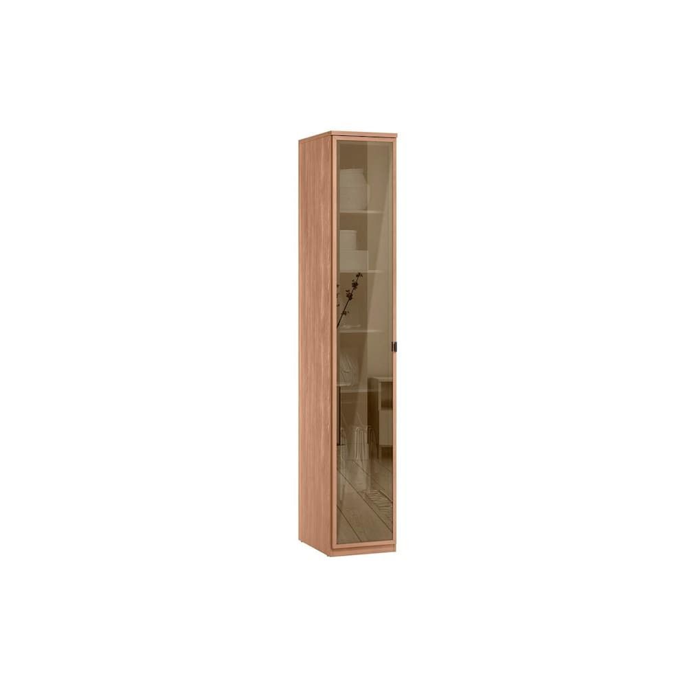 Armário Modulado Toledo 1 Porta de Bater com Reflecta 7 Prateleiras Ajustáveis MDF Marrom Santos Andirá