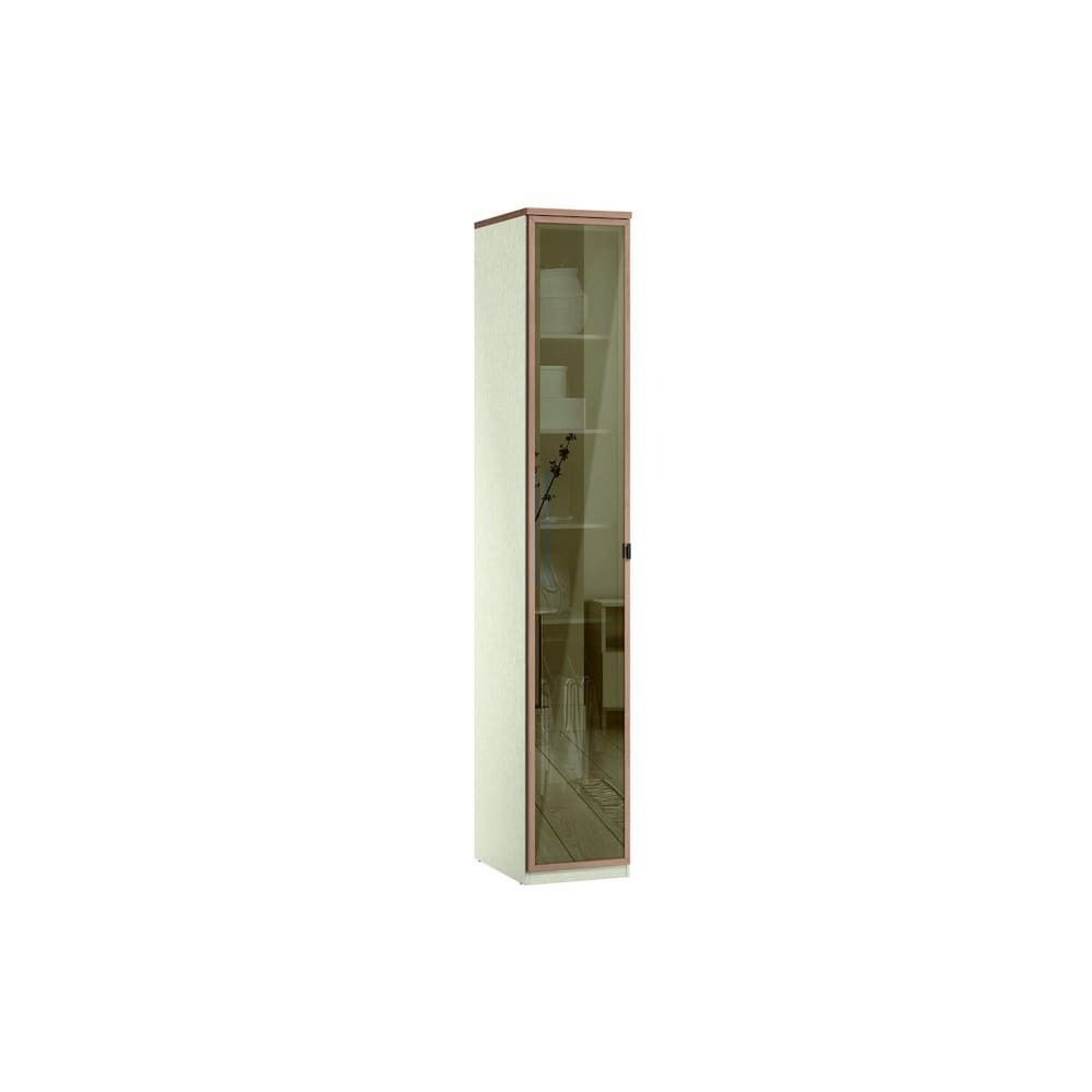 Armário Modulado Toledo 1 Porta de Bater com Espelho Reflecta MDF Andira Areia Santos Andirá