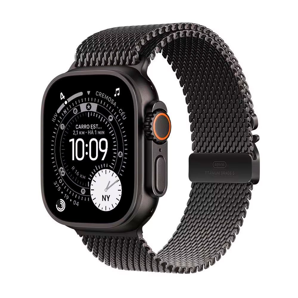 Smartwatch Apple Ultra 3 49mm com Monitoramento Cardíaco e 72h de Bateria Preto