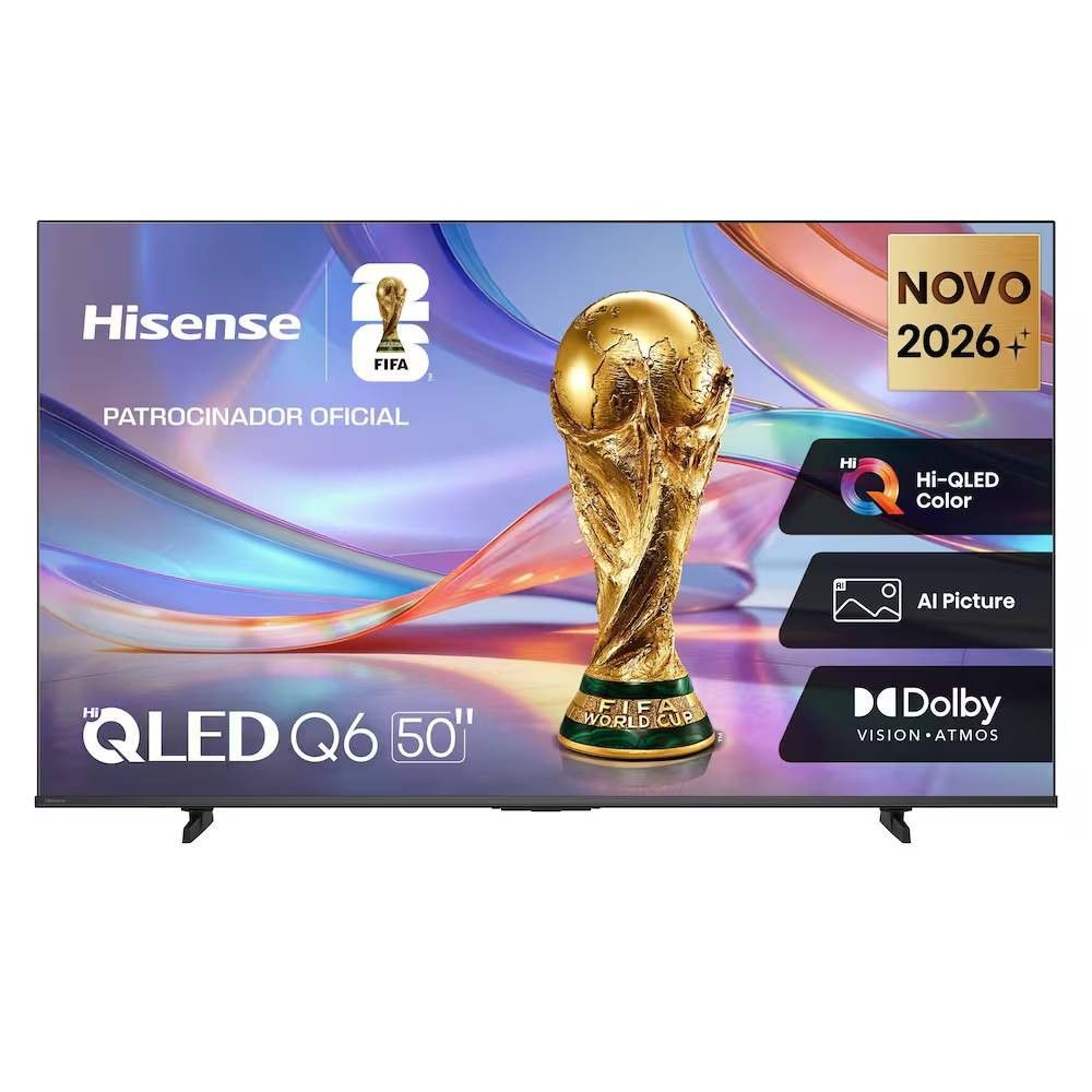 Smart TV Hisense 55U6QV 55" 4K Ultra HD Mini LED Preto Dolby Vision Vidaa Wi-Fi HDR 60Hz Bivolt